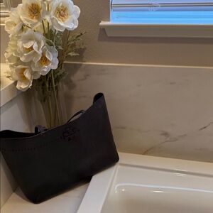 Tory Burch Black Leather Tote Bag